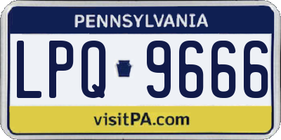 PA license plate LPQ9666