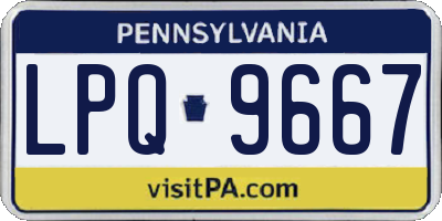 PA license plate LPQ9667
