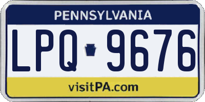 PA license plate LPQ9676