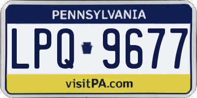 PA license plate LPQ9677