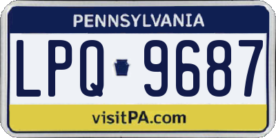 PA license plate LPQ9687