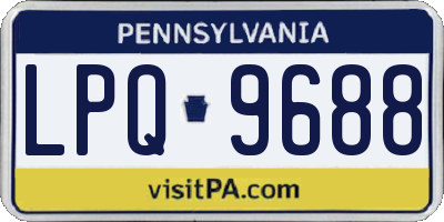 PA license plate LPQ9688