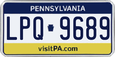PA license plate LPQ9689