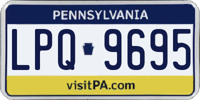 PA license plate LPQ9695