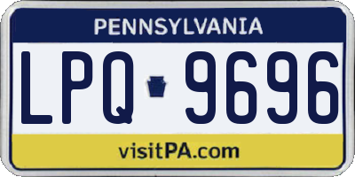 PA license plate LPQ9696