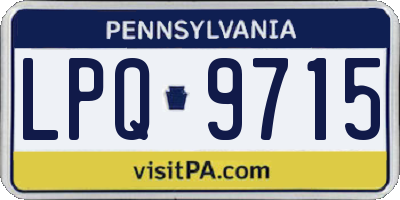 PA license plate LPQ9715