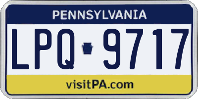 PA license plate LPQ9717