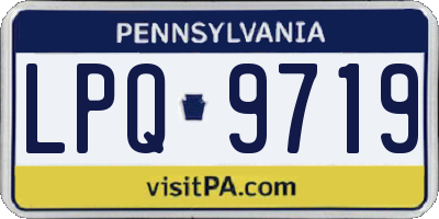 PA license plate LPQ9719