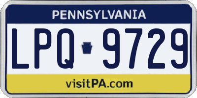 PA license plate LPQ9729