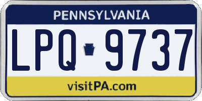 PA license plate LPQ9737