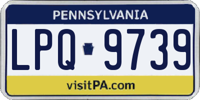 PA license plate LPQ9739