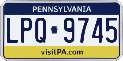 PA license plate LPQ9745