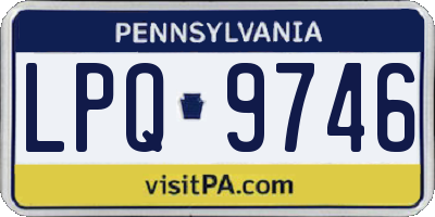PA license plate LPQ9746