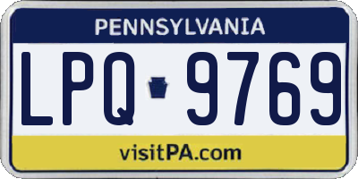 PA license plate LPQ9769