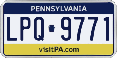 PA license plate LPQ9771