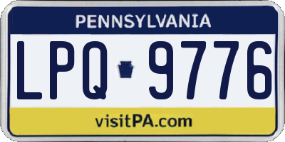 PA license plate LPQ9776