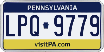 PA license plate LPQ9779