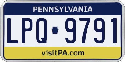 PA license plate LPQ9791