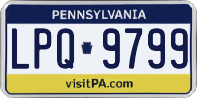 PA license plate LPQ9799