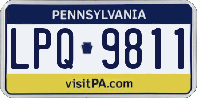 PA license plate LPQ9811