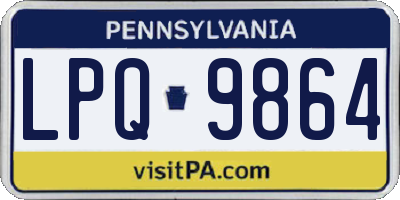 PA license plate LPQ9864