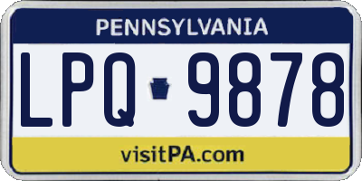 PA license plate LPQ9878
