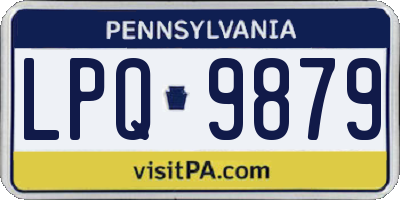 PA license plate LPQ9879
