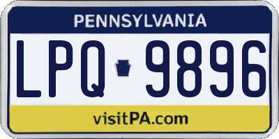 PA license plate LPQ9896
