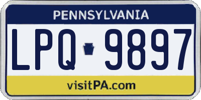 PA license plate LPQ9897