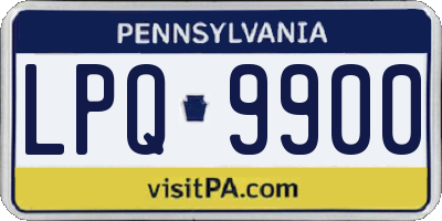 PA license plate LPQ9900