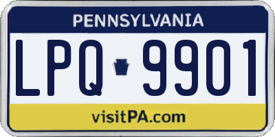 PA license plate LPQ9901