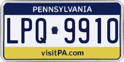 PA license plate LPQ9910