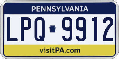 PA license plate LPQ9912