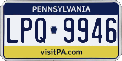 PA license plate LPQ9946