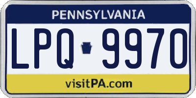 PA license plate LPQ9970