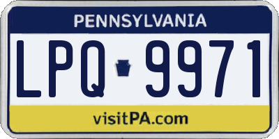 PA license plate LPQ9971