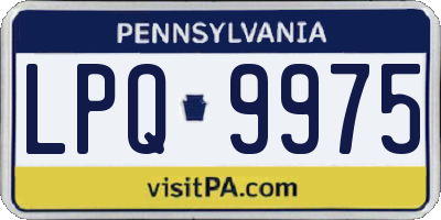 PA license plate LPQ9975