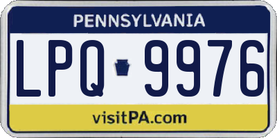 PA license plate LPQ9976