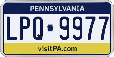 PA license plate LPQ9977