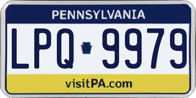 PA license plate LPQ9979