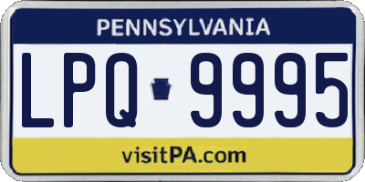PA license plate LPQ9995