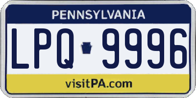 PA license plate LPQ9996