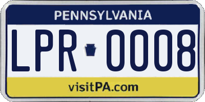 PA license plate LPR0008