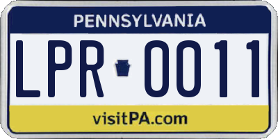 PA license plate LPR0011