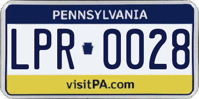 PA license plate LPR0028