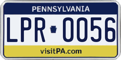 PA license plate LPR0056