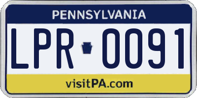PA license plate LPR0091