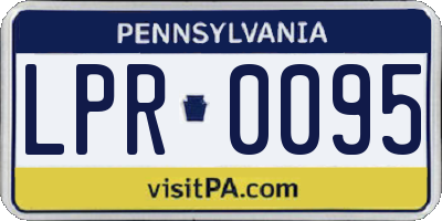 PA license plate LPR0095
