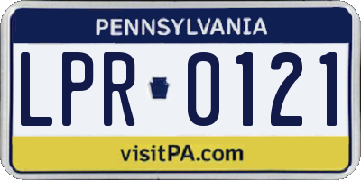 PA license plate LPR0121