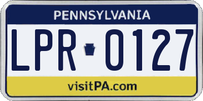 PA license plate LPR0127